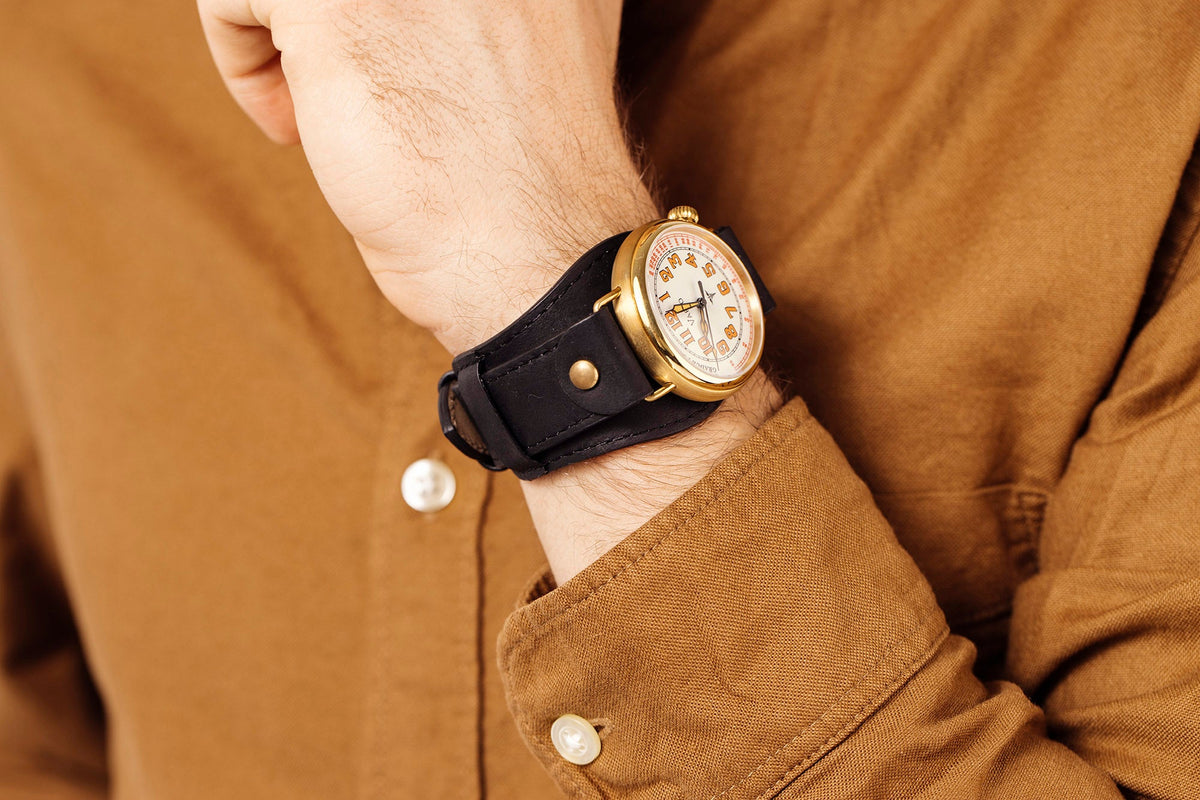 Vario 1918 Medic Brass Cream Dial Orange Lume