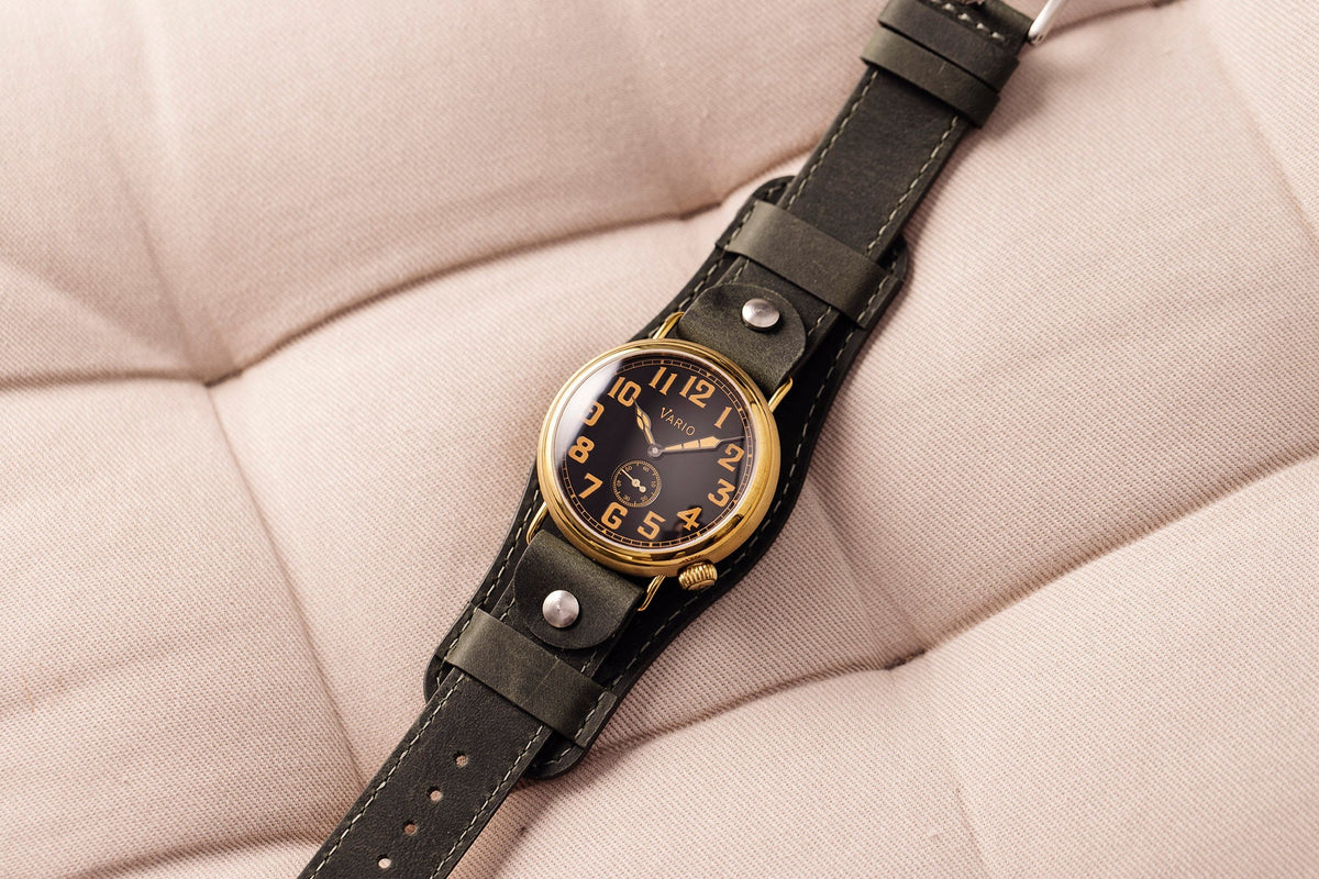 Vario 1918 Trench Brass Black Dial Orange Lume