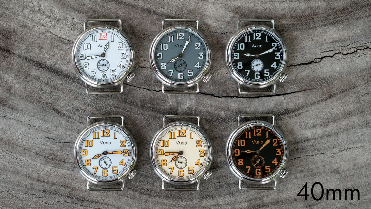 Vario 1918 Trench Grey Dial White Lume