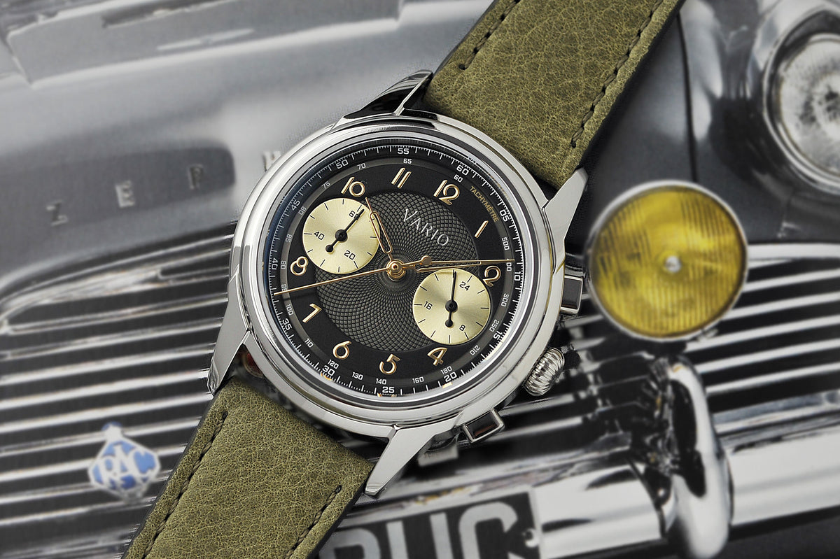 Vario Empire Gunmetal Tuxedo Tachymètre MecaQuartz Chronograph