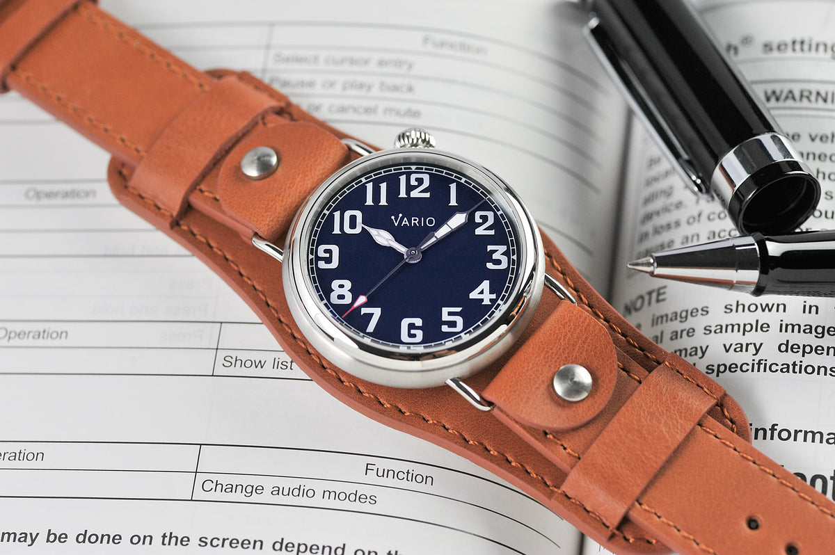 Vario 1918 Pilot Blue Dial White Lume