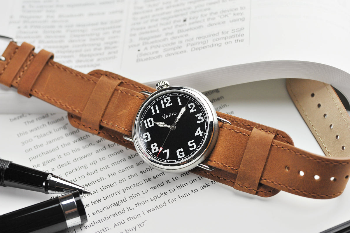 Vario 1918 Pilot Black Dial White Lume