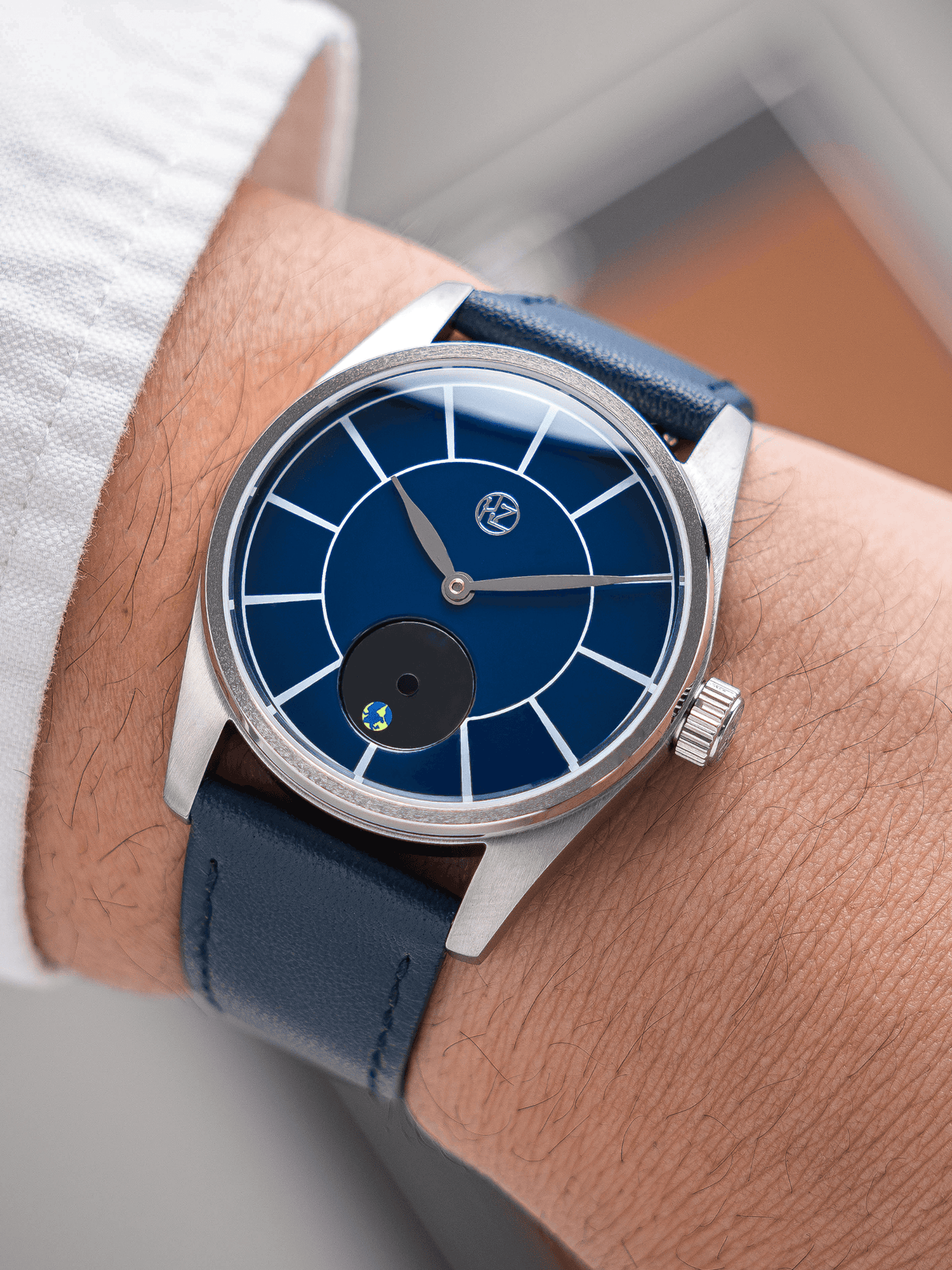 Hz Watches HZ.03 Blue Marble Blue Enamel