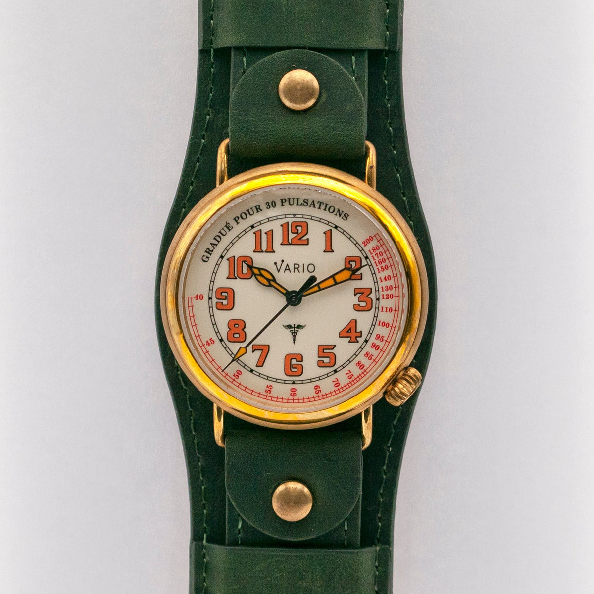 Vario 1918 Medic Brass Cream Dial Orange Lume
