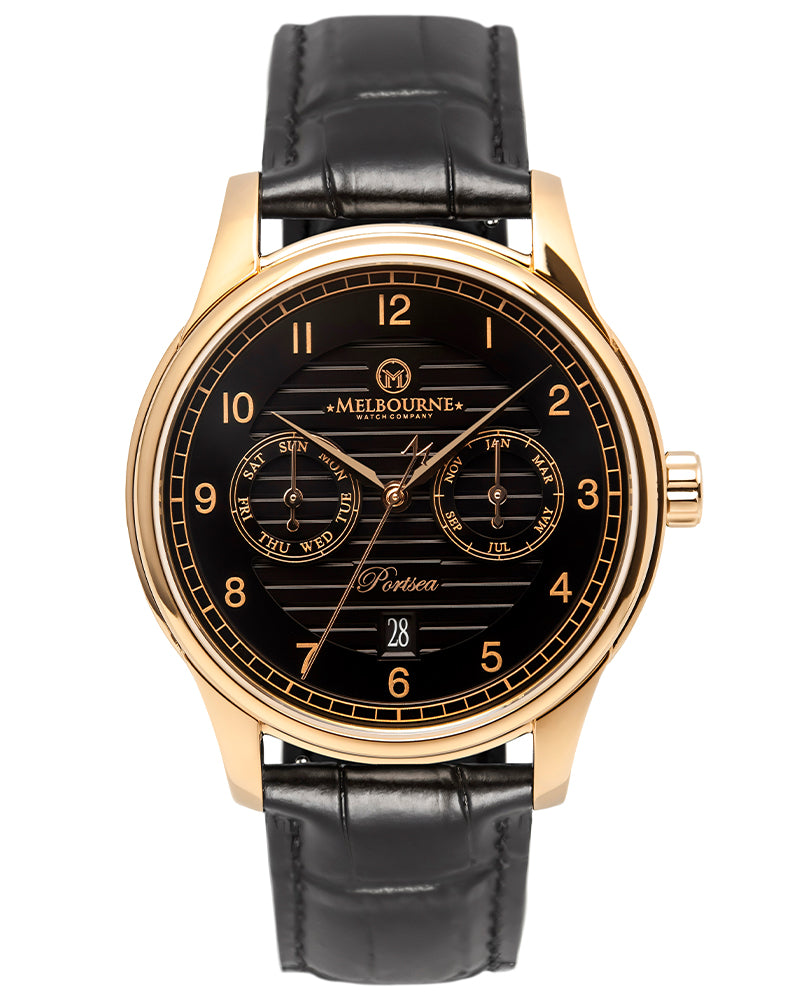 Melbourne Watch Company Portsea Calendar - Black & Gold