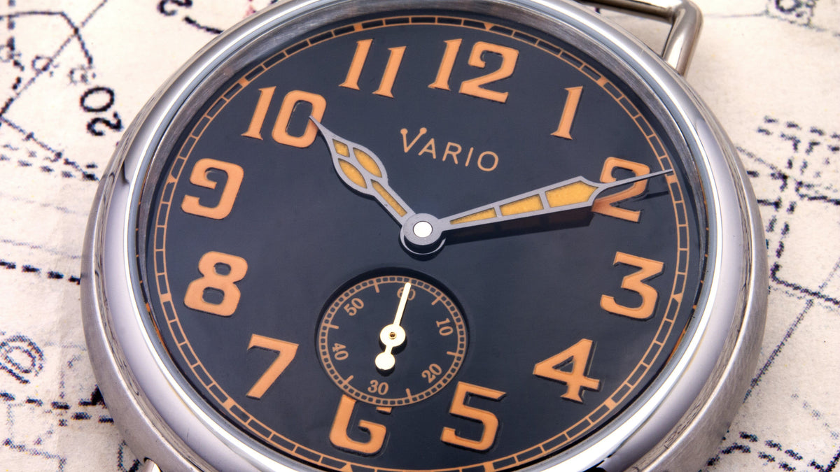 Vario 1918 Trench Black Dial Orange Lume