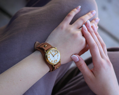 Vario 1918 Pilot Brass Cream Dial Orange Lume