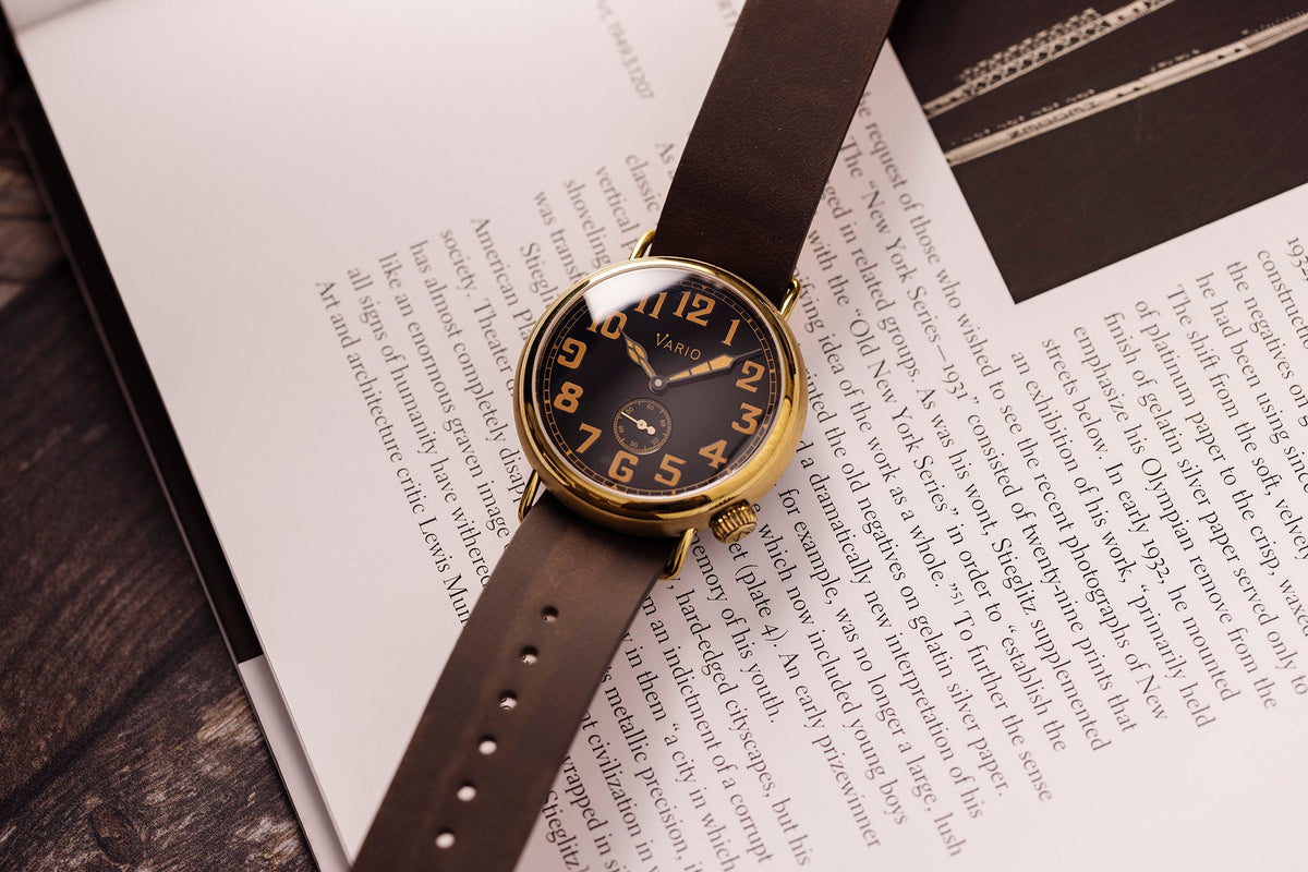 Vario 1918 Trench Brass Black Dial Orange Lume