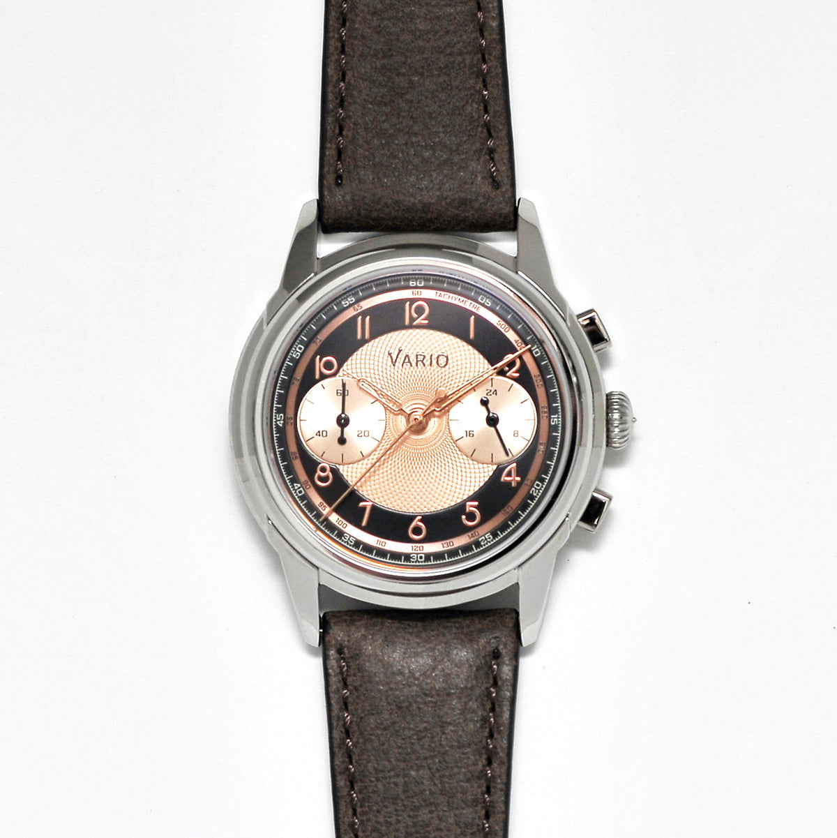 Vario Empire Salmon Tuxedo Tachymètre MecaQuartz Chronograph