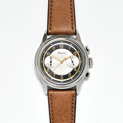 Vario Empire White Tuxedo Gold Tachymètre MecaQuartz Chronograph