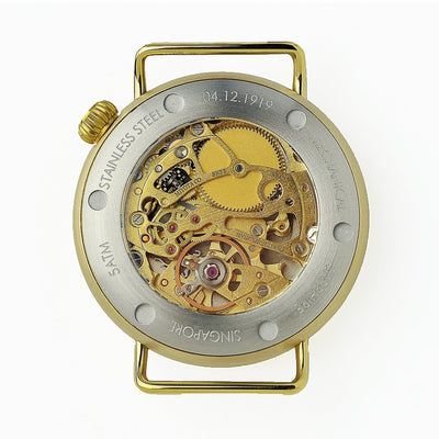 Vario 1918 Pilot Brass Cream Dial Orange Lume