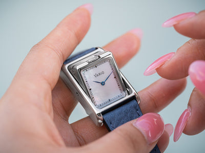 Vario VERSA Reversible Dual Time Silver-White MoP