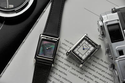 Vario VERSA Reversible Dual Time Silver-Black MoP