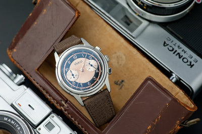 Vario Empire Salmon Tuxedo Tachymètre MecaQuartz Chronograph