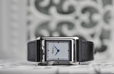 Vario VERSA Reversible Dual Time Gunmetal-White Enamel Quartz
