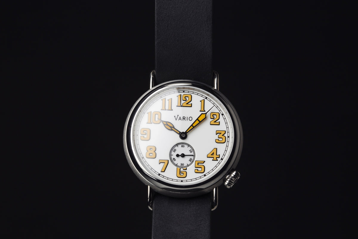 Vario 1918 Trench White Dial Orange Lume