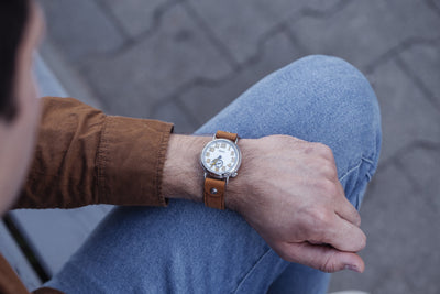 Vario 1918 Trench White Dial Orange Lume