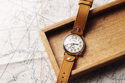 Vario 1918 Trench White Dial Orange Lume