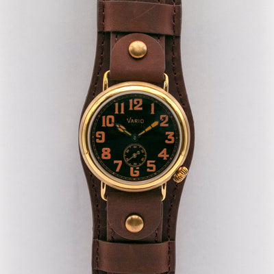 Vario 1918 Trench Brass Black Dial Orange Lume