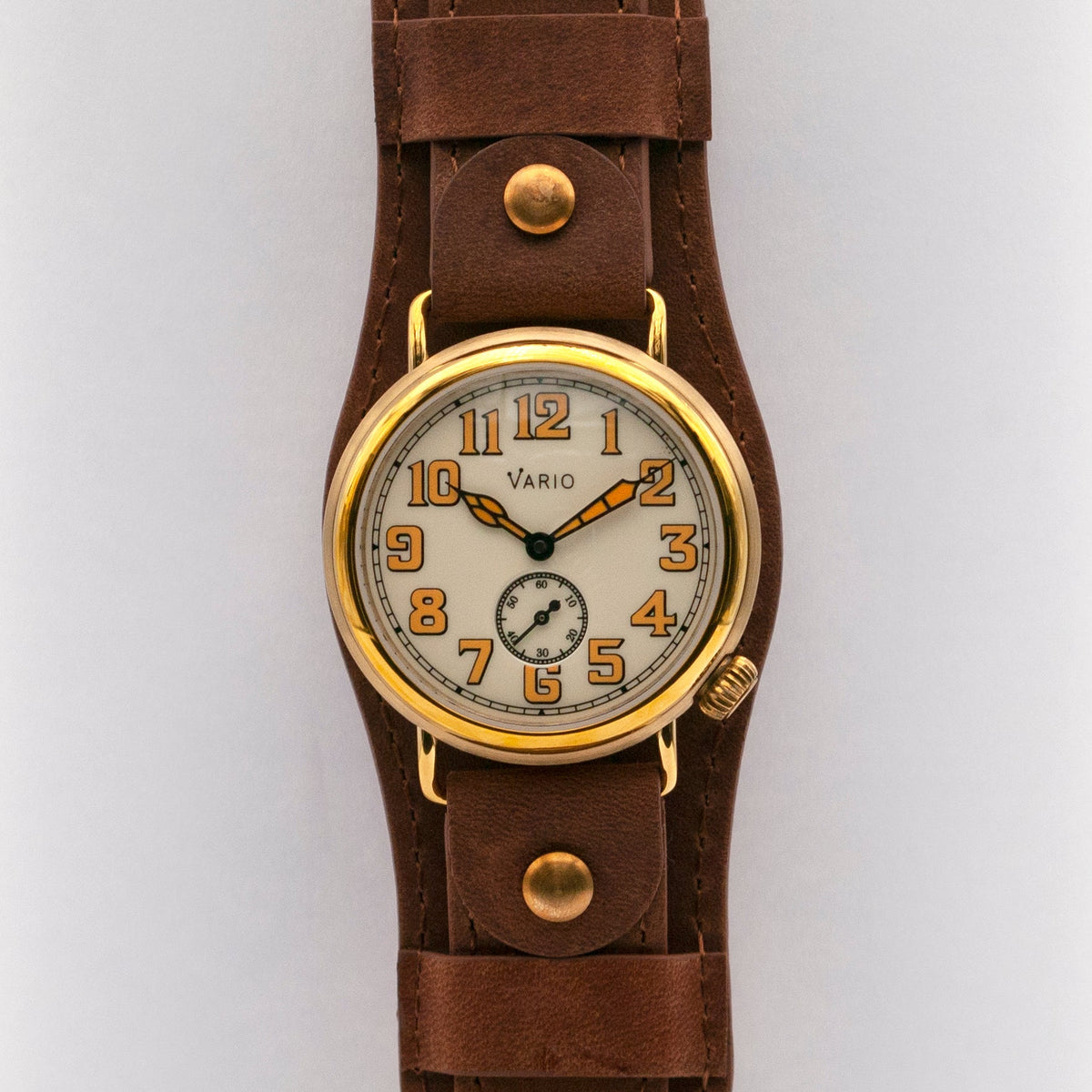 Vario 1918 Trench Brass Cream Dial Orange Lume