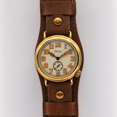 Vario 1918 Trench Brass Cream Dial Orange Lume