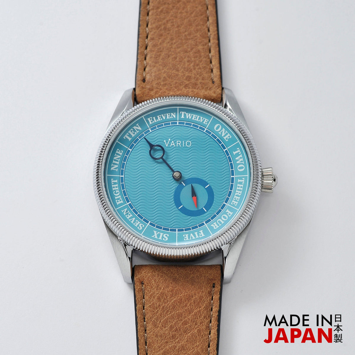 Vario NAVI Single Hand Clear Water Blue Small Seconds Compass