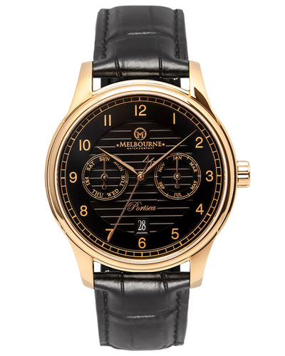 Melbourne Watch Company Portsea Calendar - Black & Gold