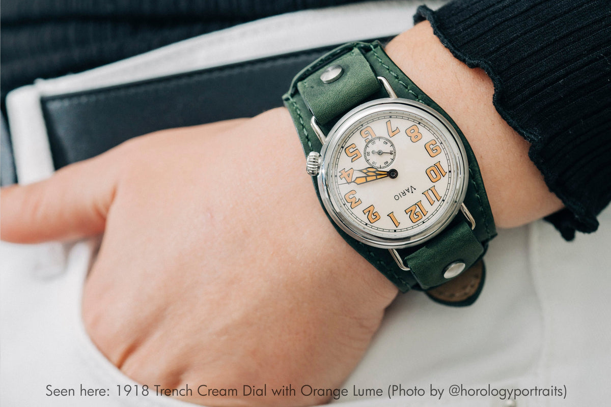 Vario 1918 Trench Black Dial Orange Lume