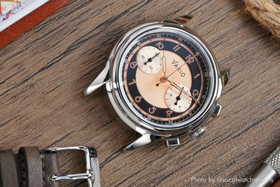Vario Empire Salmon Tuxedo Tachymètre MecaQuartz Chronograph