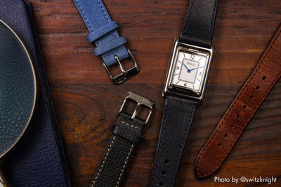Vario VERSA Reversible Dual Time Silver-Black Enamel