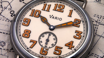 Vario 1918 Trench Cream Dial Orange Lume