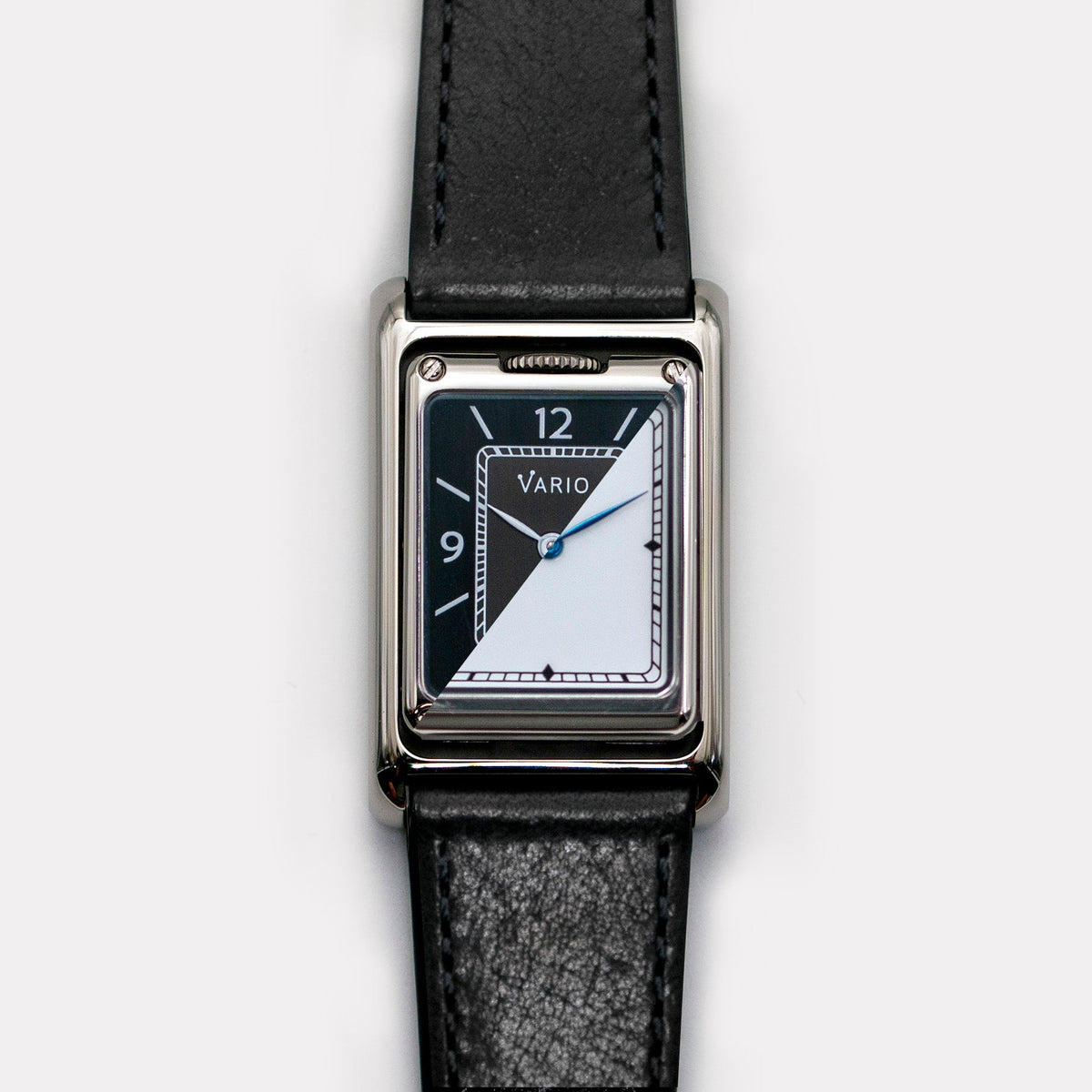 Vario VERSA Reversible Dual Time Gunmetal-White Enamel Quartz
