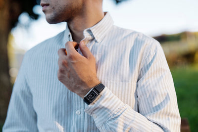 Vario VERSA Reversible Dual Time Gunmetal-White Enamel Quartz