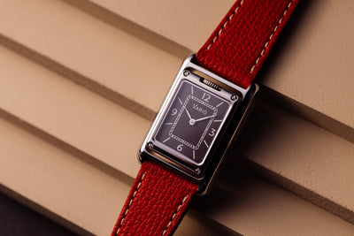 Vario VERSA Reversible Dual Time Gunmetal-White Enamel Quartz