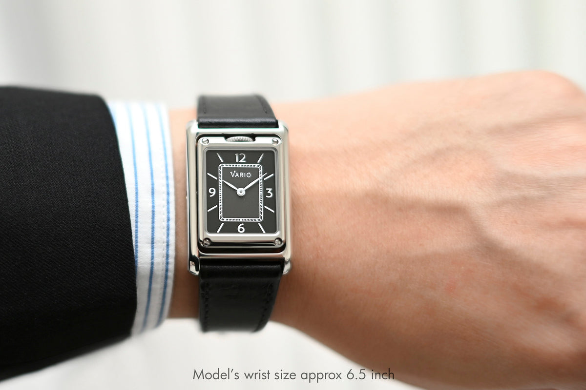 Vario VERSA Reversible Dual Time Gunmetal-White Enamel Quartz