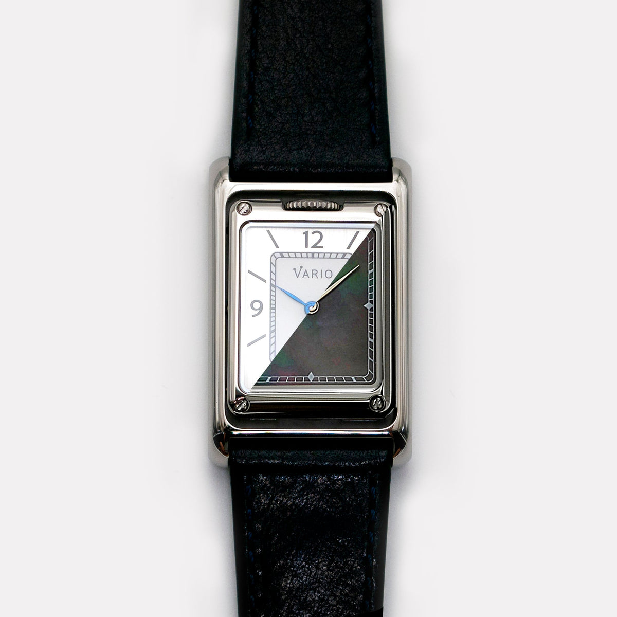 Vario VERSA Reversible Dual Time Silver-Black MoP