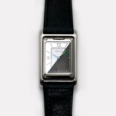 Vario VERSA Reversible Dual Time Silver-Black MoP