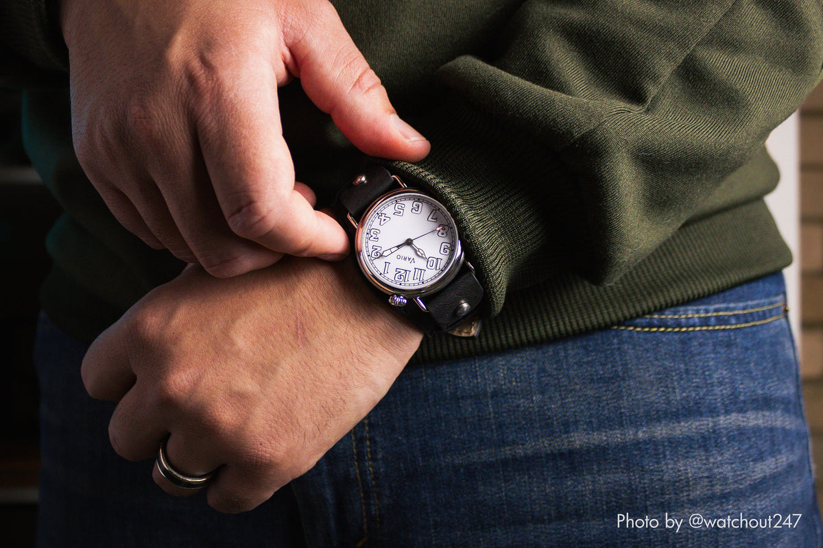 Vario 1918 Pilot White Dial White Lume