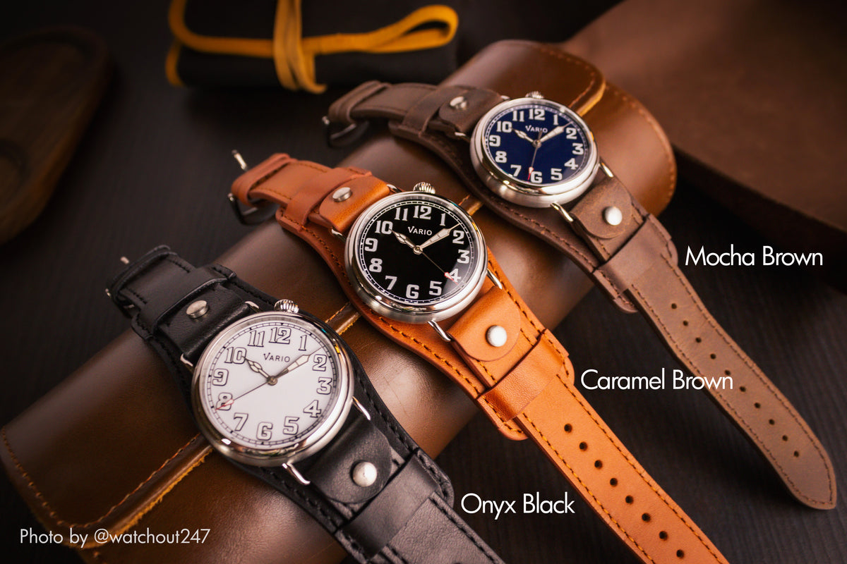 Vario 1918 Pilot Brass Cream Dial Orange Lume
